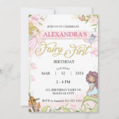 Fairy Eerste 1e Verjaardag Meisje Bos Paddestoel Kaart (Voorkant)