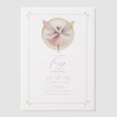 Fairy eerste 1e verjaardag partij vellum uitnodigingen (Voorkant)