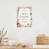 Fairy eerste 1e verjaardag teken Welkom Poster (Keuken)