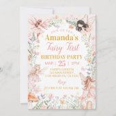 Fairy eerste betoverde bos verjaardag kaart (Voorkant)