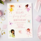 Fairy eerste betoverde feeën 1e verjaardagsfeest kaart