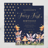 Fairy eerste betoverde magische tuin 1e verjaardag kaart (Voorkant / Achterkant)