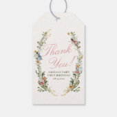 Fairy eerste  bloemenkroeg cadeaulabel (Achterkant)