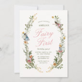 Fairy eerste bloemenkroeg kaart (Voorkant)