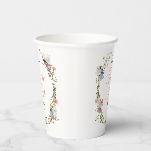 Fairy eerste  bloemenkroeg papieren bekers (Rechts)