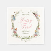 Fairy eerste bloemenkroeg servet (Voorkant)
