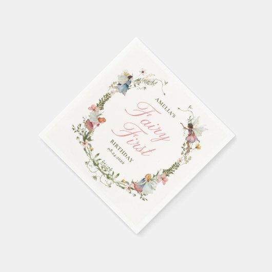 Fairy eerste  bloemenkroeg servet (Hoek)