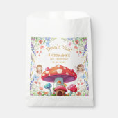 Fairy eerste bloemenmeisje 1e verjaardag Dank u Bedankzakje (Voorkant)