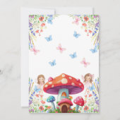 Fairy eerste bloemenmeisje 1e verjaardagsfeestje kaart (Achterkant)