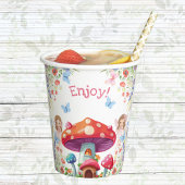 Fairy eerste bloemenmeisje 1e verjaardagsfeestje papieren bekers