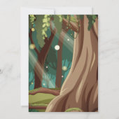 Fairy eerste bos verjaardagsfeestje kaart (Achterkant)