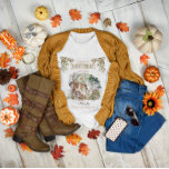 Fairy eerste bosland dieren paddenstoel verjaardag Tri-Blend shirt<br><div class="desc">Een lieve kleine bosfee staat buiten haar paddenstoelenhuis tussen de paddenstoelen,  het bos en de bosdieren als groen koopt draperen sierlijk aan beide zijden van haar in dit "Fairy First" meisje's 1st Birthday Party composiet ontwerp van Holiday Hearts Design.</div>