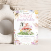 Fairy eerste grillige verjaardagsfeestje kaart