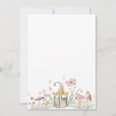 Fairy eerste grillige verjaardagsuitnodiging kaart (Achterkant)