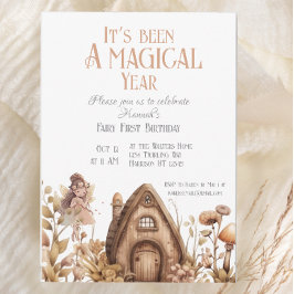 Fairy eerste magische boho verjaardag kaart