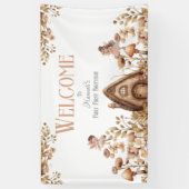 Fairy eerste magische boho verjaardag spandoek (Verticaal)