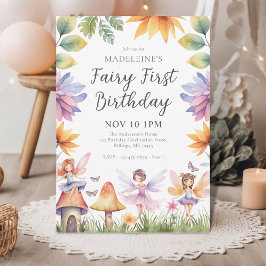 Fairy eerste magische tuin 1e verjaardag kaart