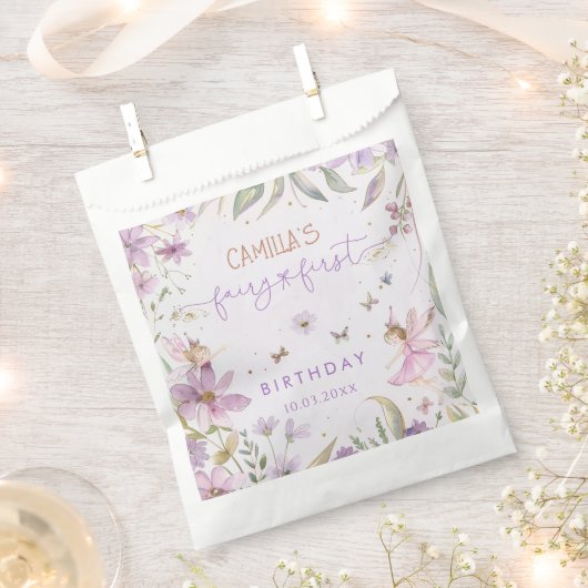 Fairy eerste meisje 1e verjaardag bedankzakje (Geknipt)