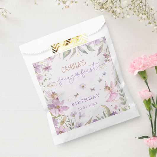 Fairy eerste meisje 1e verjaardag bedankzakje (Gezegeld)