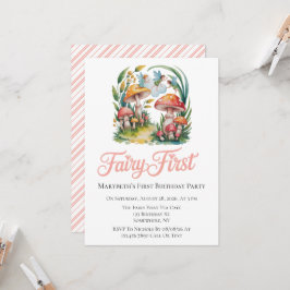 Fairy eerste meisje verjaardagsfeestje kaart