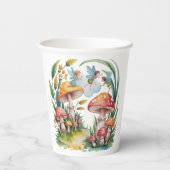 Fairy eerste meisje verjaardagsfeestje papieren bekers (Achterkant)