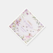 Fairy eerste meisje verjaardagsfeestje servet (Hoek)