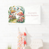 Fairy eerste meisje verjaardagsfeestje spandoek (Insitu)