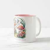 Fairy eerste meisje verjaardagsfeestje tweekleurige koffiemok (Voorkant rechts)