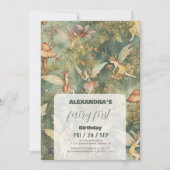  Fairy Eerste Meisje's 1e Verjaardag Kaart (Voorkant)