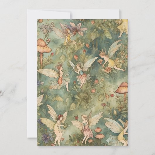  Fairy Eerste Meisje's 1e Verjaardag Kaart (Achterkant)