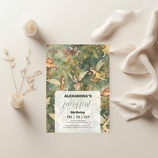  Fairy Eerste Meisje's 1e Verjaardag Kaart