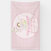 Fairy Eerste Meisje's 1e Verjaardag Party Custom V Spandoek (Verticaal)