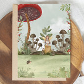 Fairy eerste paddenstoel bos 1e verjaardag kaart