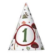 Fairy eerste paddenstoel bos egel patroon feesthoedjes (Voorkant)