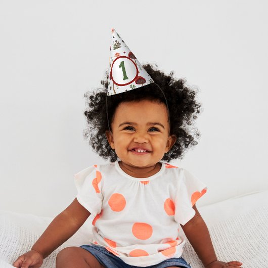 Fairy eerste paddenstoel bos egel patroon feesthoedjes