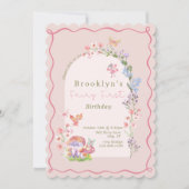 Fairy eerste pastel meisje verjaardag uitnodiging (Voorkant)