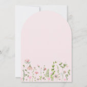 Fairy eerste pastel roze boog meisjes 1e verjaarda kaart (Achterkant)