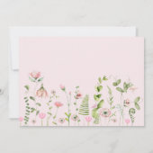 Fairy Eerste Roze Bow Foto Meisjes 1e Verjaardag Kaart (Achterkant)