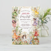 Fairy Eerste Schattigee Bloemenfeeën Meisjes 1e Ve Kaart (Staand voorkant)