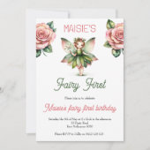 Fairy Eerste Schattigee Waterverf 1e Verjaardag Kaart (Voorkant)