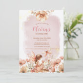 Fairy Eerste Thema Meisje's 1e Verjaardag Party Cu Kaart (Staand voorkant)