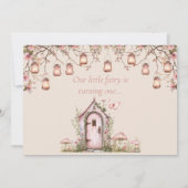 Fairy Eerste Thema Meisje's 1e Verjaardag Party Cu Kaart (Achterkant)