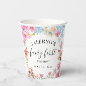 Fairy Eerste Verjaardag 1e Verjaardag Papier Serve Papieren Bekers (Achterkant)