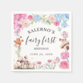 Fairy Eerste Verjaardag 1e Verjaardag Papier Serve Servet (Voorkant)