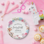 Fairy eerste verjaardag 1e verjaardag papieren bordje (Feest)