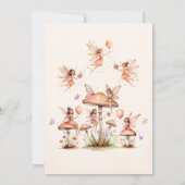 Fairy eerste verjaardag 1e verjaardag uitnodiging (Achterkant)