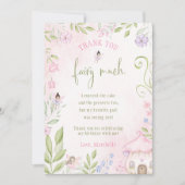 Fairy eerste verjaardag bedankje kaart (Voorkant)