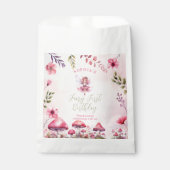 Fairy eerste verjaardag betoverde bos paddenstoel bedankzakje (Voorkant)
