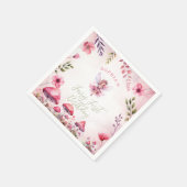 Fairy eerste verjaardag betoverde bos paddenstoel servet (Hoek)