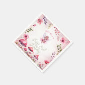 Fairy eerste verjaardag betoverde bos paddenstoel servet (Hoek)